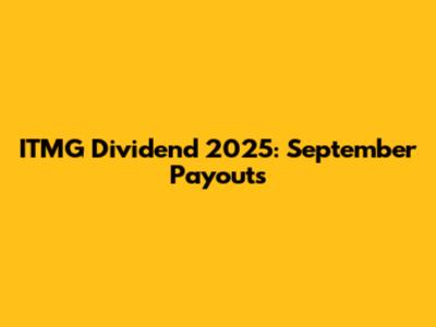 ITMG Dividend 2025: September Payouts