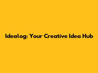 Idealog: Your Creative Idea Hub