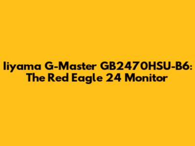 Iiyama G-Master GB2470HSU-B6: The Red Eagle 24" Monitor