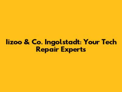 Iizoo & Co. Ingolstadt: Your Tech Repair Experts