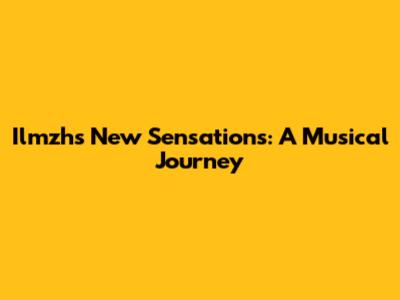 Ilmzh's New Sensations: A Musical Journey