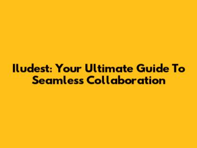 Iludest: Your Ultimate Guide To Seamless Collaboration