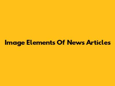 Image Elements Of News Articles