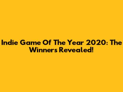 Indie Game Of The Year 2020: The Winners Revealed!