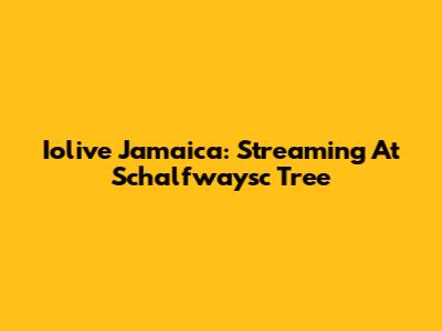 Iolive Jamaica: Streaming At Schalfwaysc Tree