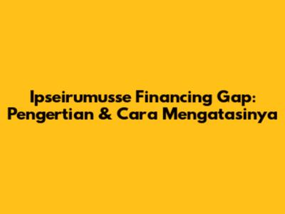 Ipseirumusse Financing Gap: Pengertian & Cara Mengatasinya