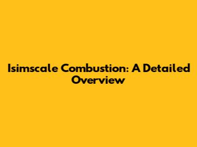 Isimscale Combustion: A Detailed Overview