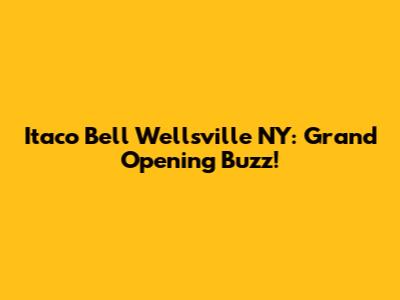 Itaco Bell Wellsville NY: Grand Opening Buzz!