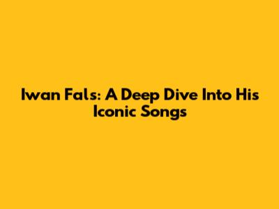 Iwan Fals: A Deep Dive Into His Iconic Songs