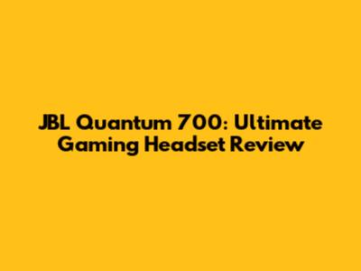 JBL Quantum 700: Ultimate Gaming Headset Review