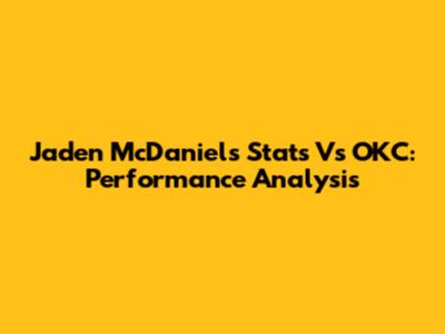 Jaden McDaniels Stats Vs OKC: Performance Analysis