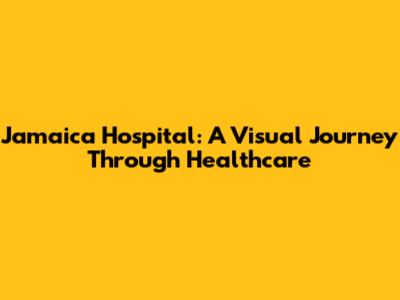 Jamaica Hospital: A Visual Journey Through Healthcare