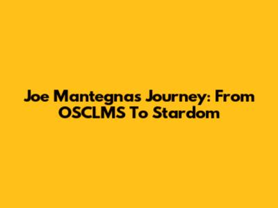 Joe Mantegna's Journey: From OSCLMS To Stardom