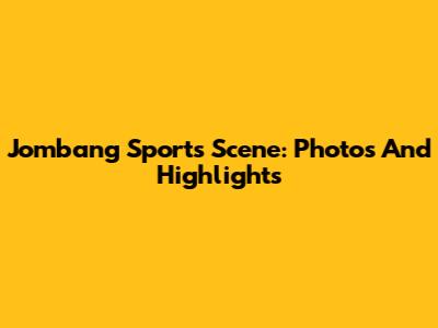 Jombang Sports Scene: Photos And Highlights