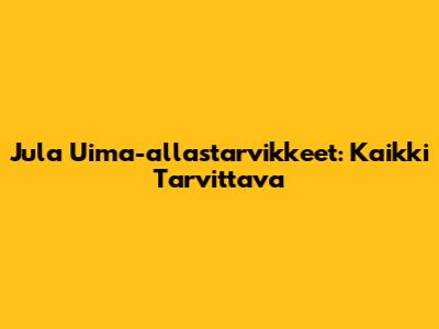 Jula Uima-allastarvikkeet: Kaikki Tarvittava
