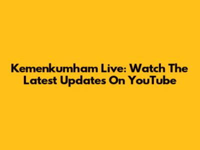 Kemenkumham Live: Watch The Latest Updates On YouTube