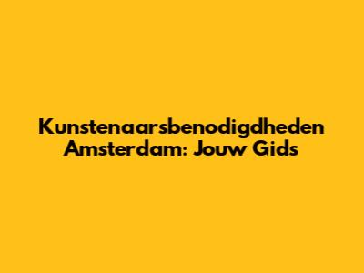 Kunstenaarsbenodigdheden Amsterdam: Jouw Gids