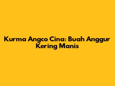 Kurma Angco Cina: Buah Anggur Kering Manis