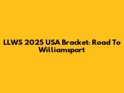 LLWS 2025 USA Bracket: Road To Williamsport