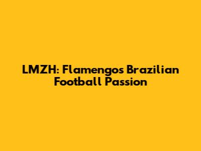 LMZH: Flamengo's Brazilian Football Passion