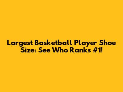 Largest Basketball Player Shoe Size: See Who Ranks #1!