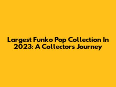 Largest Funko Pop Collection In 2023: A Collector's Journey