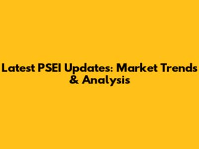 Latest PSEI Updates: Market Trends & Analysis
