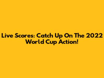 Live Scores: Catch Up On The 2022 World Cup Action!