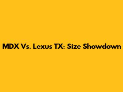 MDX Vs. Lexus TX: Size Showdown