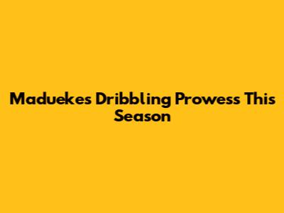 Madueke's Dribbling Prowess This Season