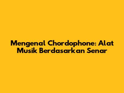 Mengenal Chordophone: Alat Musik Berdasarkan Senar