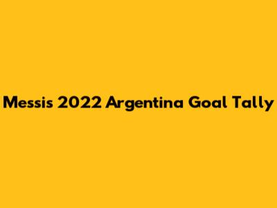 Messi's 2022 Argentina Goal Tally