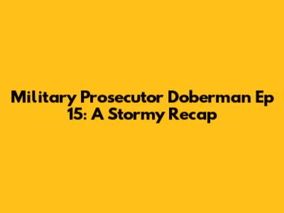Military Prosecutor Doberman Ep 15: A Stormy Recap