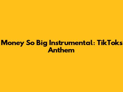 Money So Big Instrumental: TikTok's Anthem