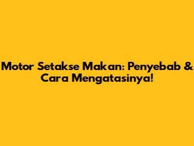 Motor Setakse Makan: Penyebab & Cara Mengatasinya!