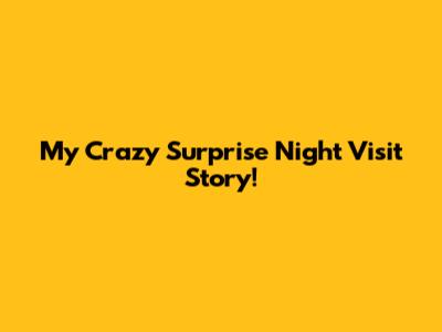 My Crazy Surprise Night Visit Story!