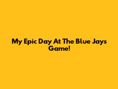 My Epic Day At The Blue Jays Game!
