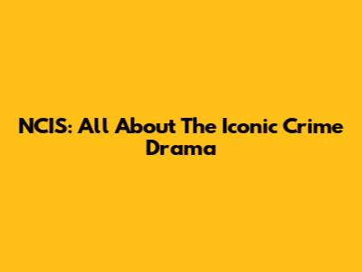NCIS: All About The Iconic Crime Drama