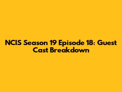 NCIS Season 19 Episode 18: Guest Cast Breakdown
