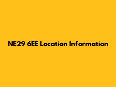 NE29 6EE Location Information