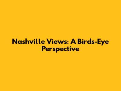 Nashville Views: A Bird's-Eye Perspective