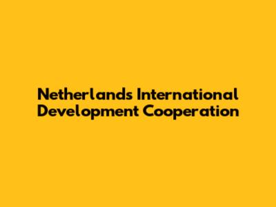 Netherlands International Development Cooperation