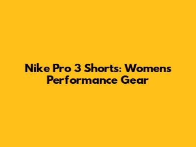 Nike Pro 3" Shorts: Women's Performance Gear