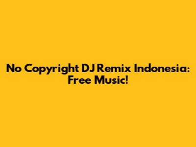 No Copyright DJ Remix Indonesia: Free Music!