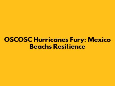 OSCOSC Hurricane's Fury: Mexico Beach's Resilience