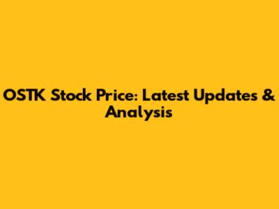 OSTK Stock Price: Latest Updates & Analysis