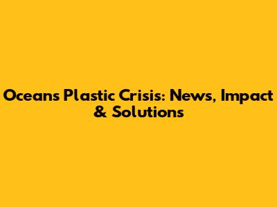 Ocean's Plastic Crisis: News, Impact & Solutions