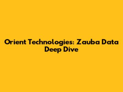 Orient Technologies: Zauba Data Deep Dive