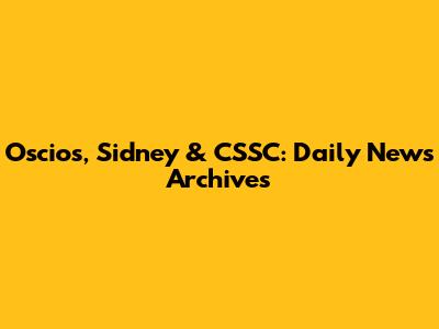 Oscios, Sidney & CSSC: Daily News Archives