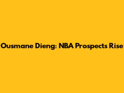 Ousmane Dieng: NBA Prospect's Rise